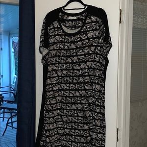Black and White Jersey Knit Dress